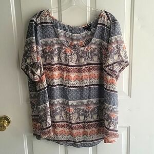 Torrid Pattern Blouse - Size 1